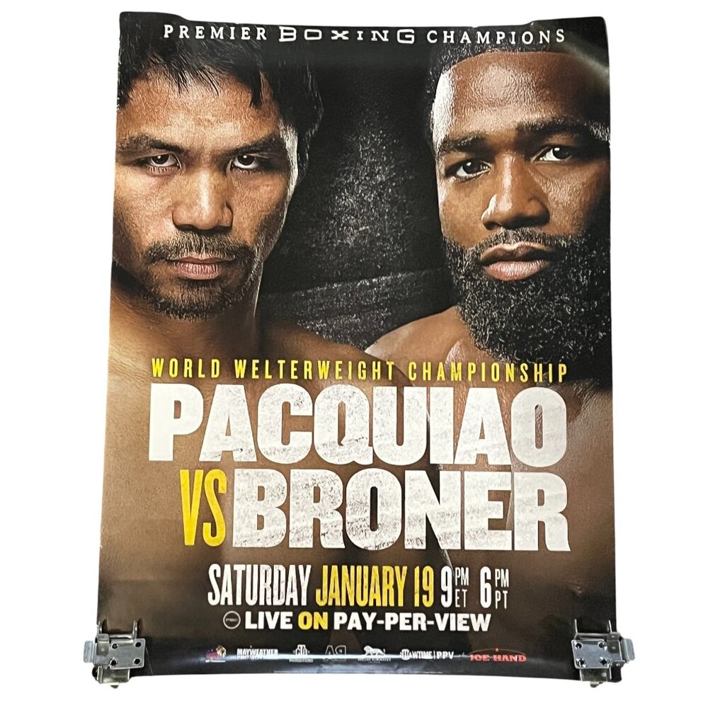 Boxing Champions Manny Pacquiao vs Adrian Broner Promo Poster 18" x 24" Showtime